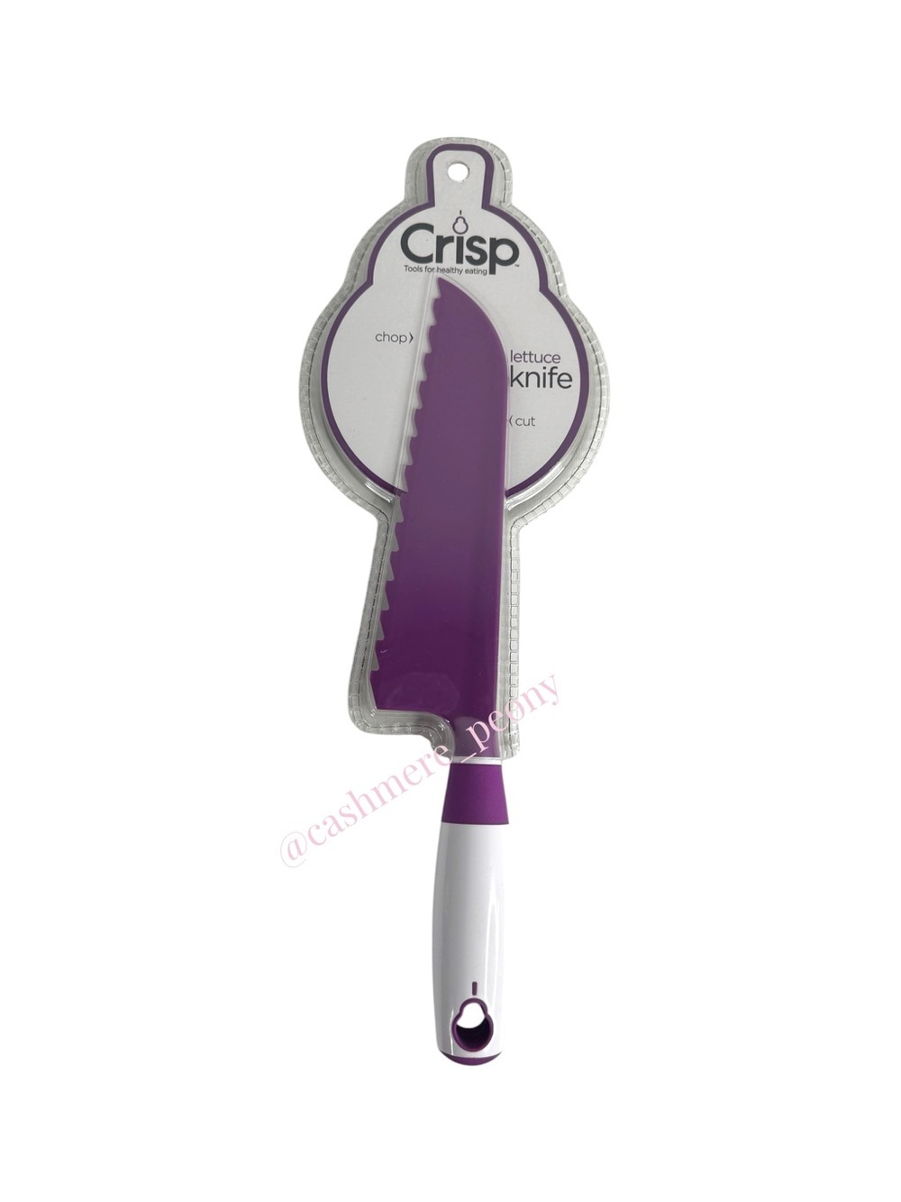 NEW Crisp Purple 7” Lettuce Chop & Cut Knife-Will Not Brown Lettuce!